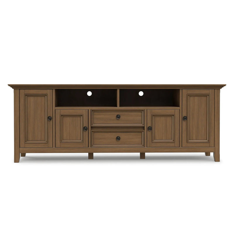 Amherst - Wide TV Media Stand - Rustic Natural Aged Brown by Unique Piece Furniture