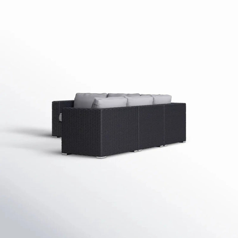 Luxurious Wicker Patio Sectional With Weather Resistant Sunbrella Cushions by HouseOfZazla