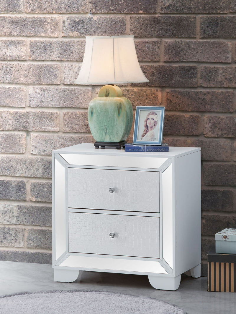 Contemporary Nightstand - Silver Champagne - Particle Board by HouseOfZazla