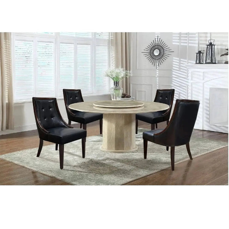 Clair - Tufted Dining Room Side Chair (Set of 2) - Dark Coffee / Black by Unique Piece Furniture
