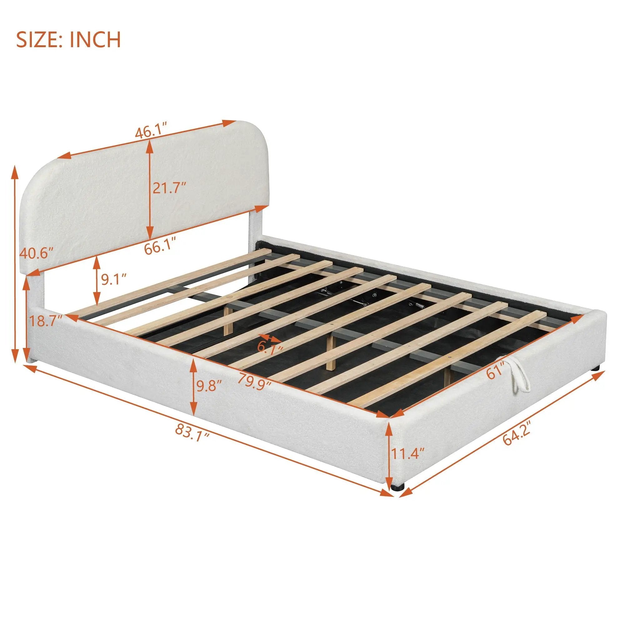 Upholstered Platform Bed With Hydraulic Storage System by HouseOfZazla