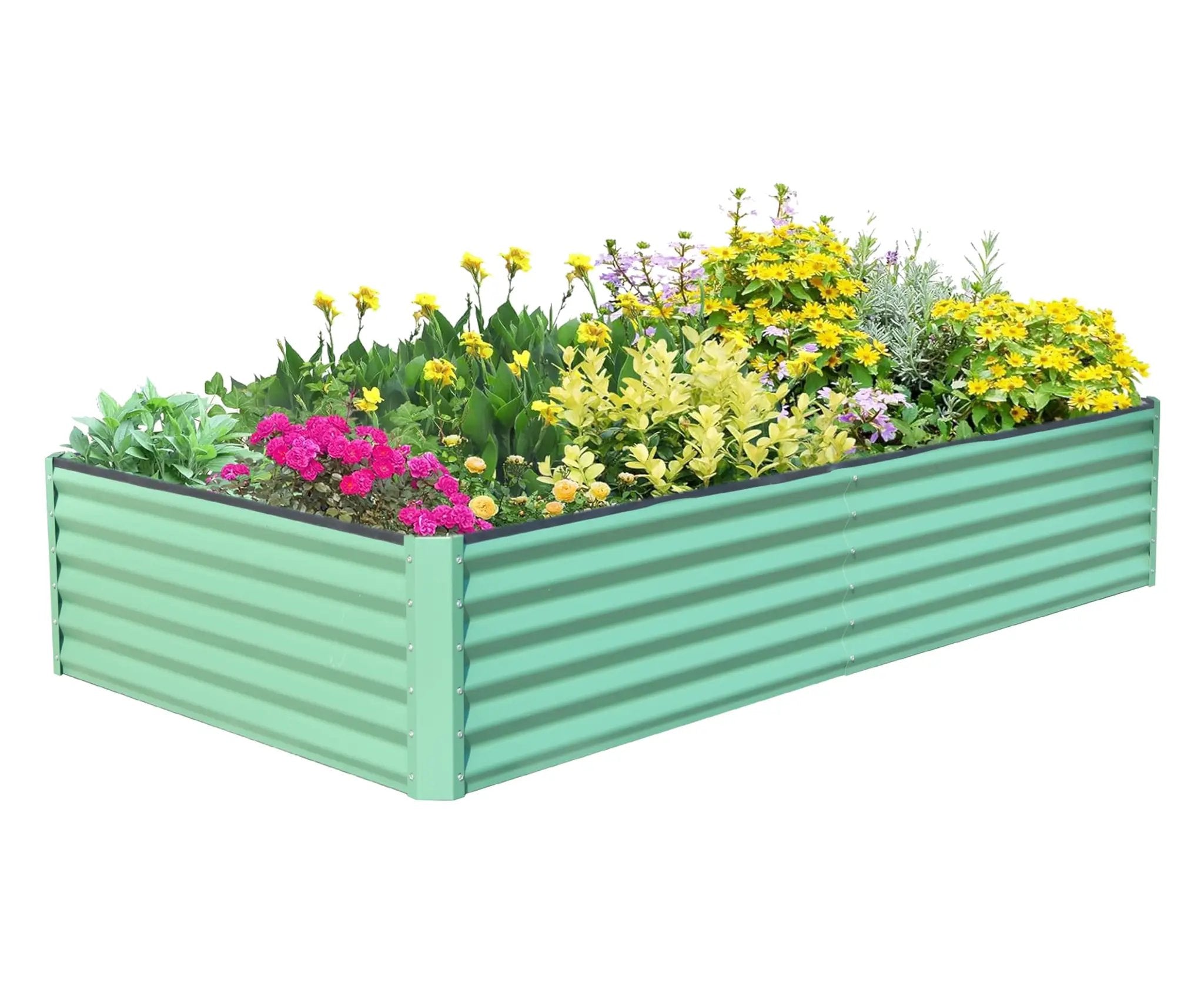 6x3x1.5ft Galvanized Raised Garden Bed by HouseOfZazla