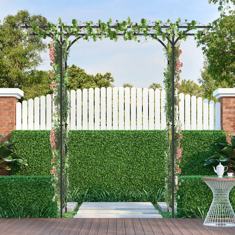 6.8 Feet Garden Arbor with Trellises for Climbing Plant Vine Rose by DirectDeals