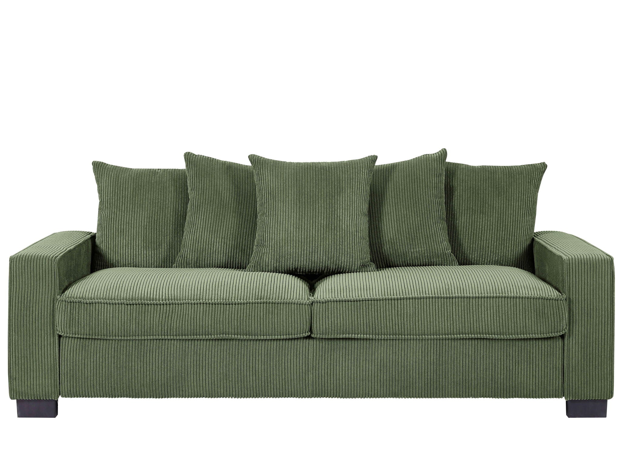 Luxe Sofa With 5 Matching Toss Pillows, Sleek Design, Spacious And Comfortable 3 Seater Couch by HouseOfZazla