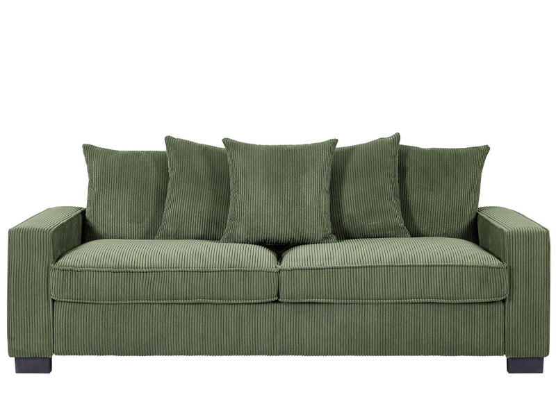 Luxe Sofa With 5 Matching Toss Pillows, Sleek Design, Spacious And Comfortable 3 Seater Couch by HouseOfZazla