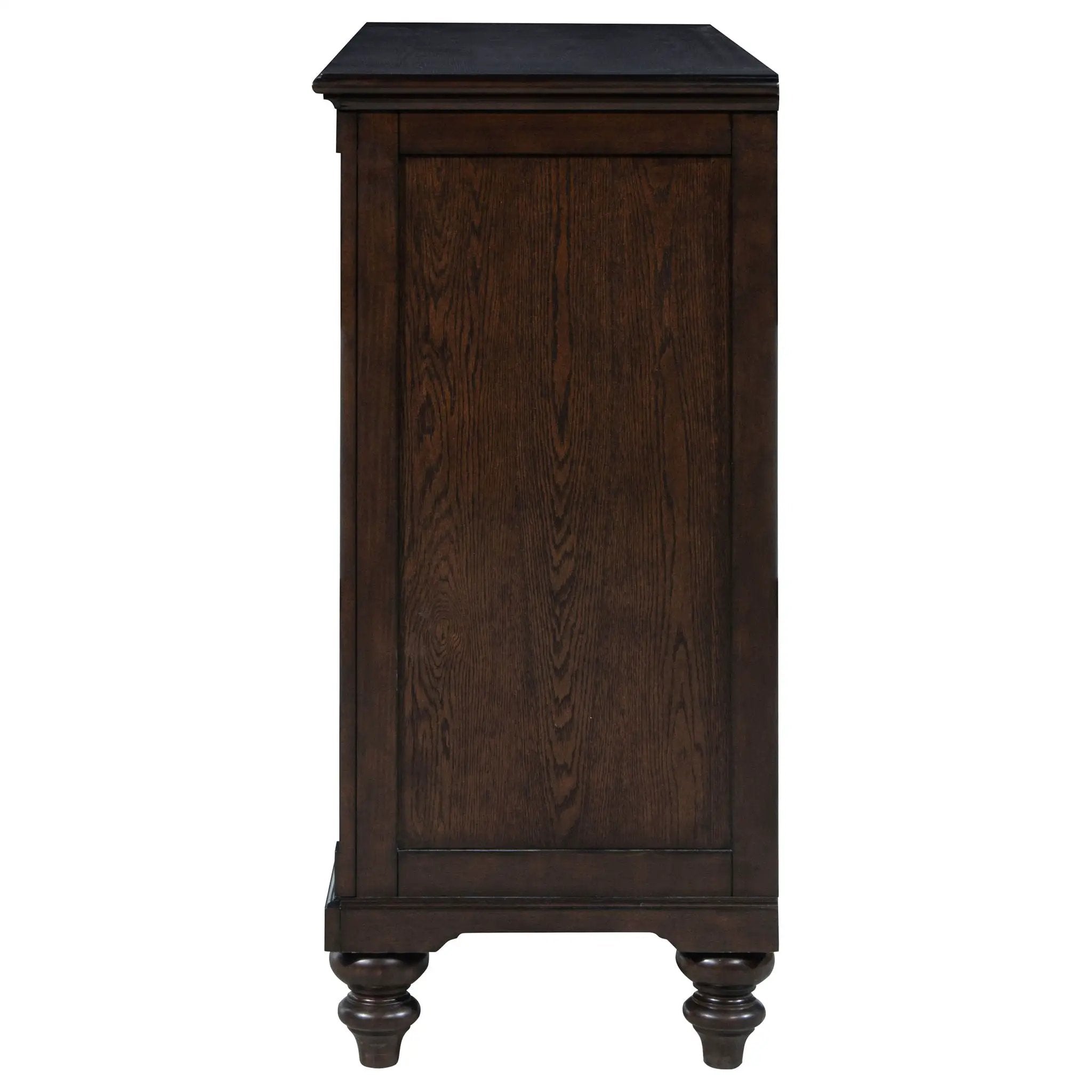 Berwick - 8 Drawer Dresser Cabinet With Felt Lined Drawers - Dark Oak by HouseOfZazla