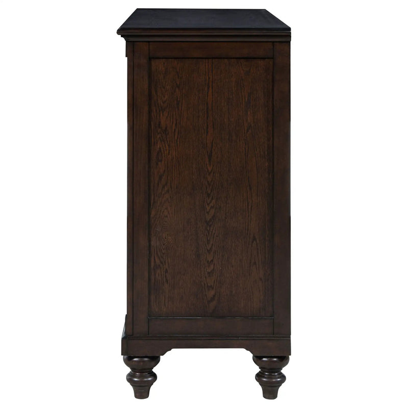 Berwick - 8 Drawer Dresser Cabinet With Felt Lined Drawers - Dark Oak by HouseOfZazla