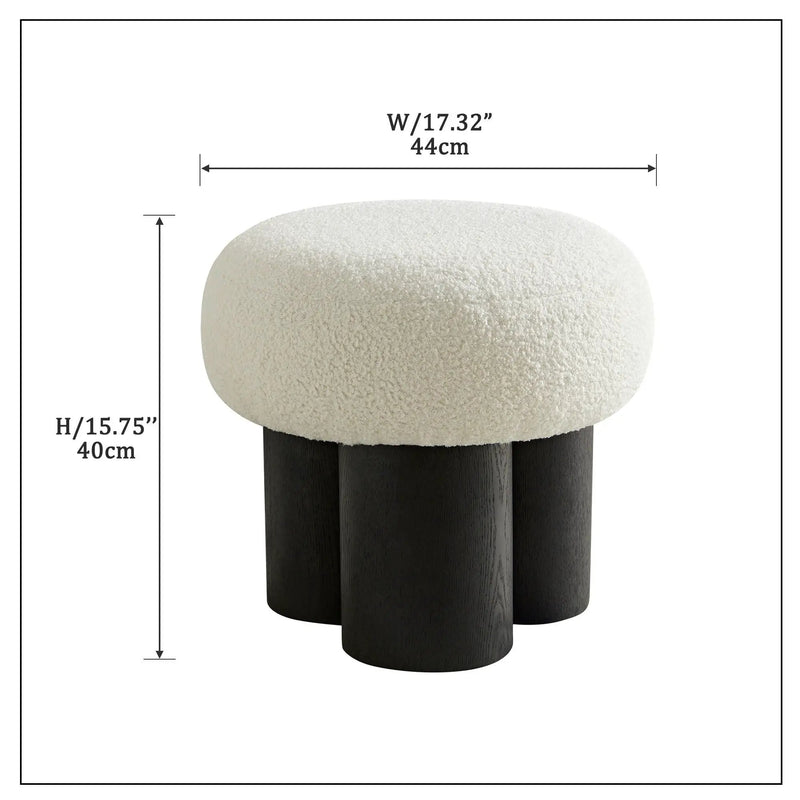 Versatile Mushroom Stool With Cushion by Unique Piece Furniture
