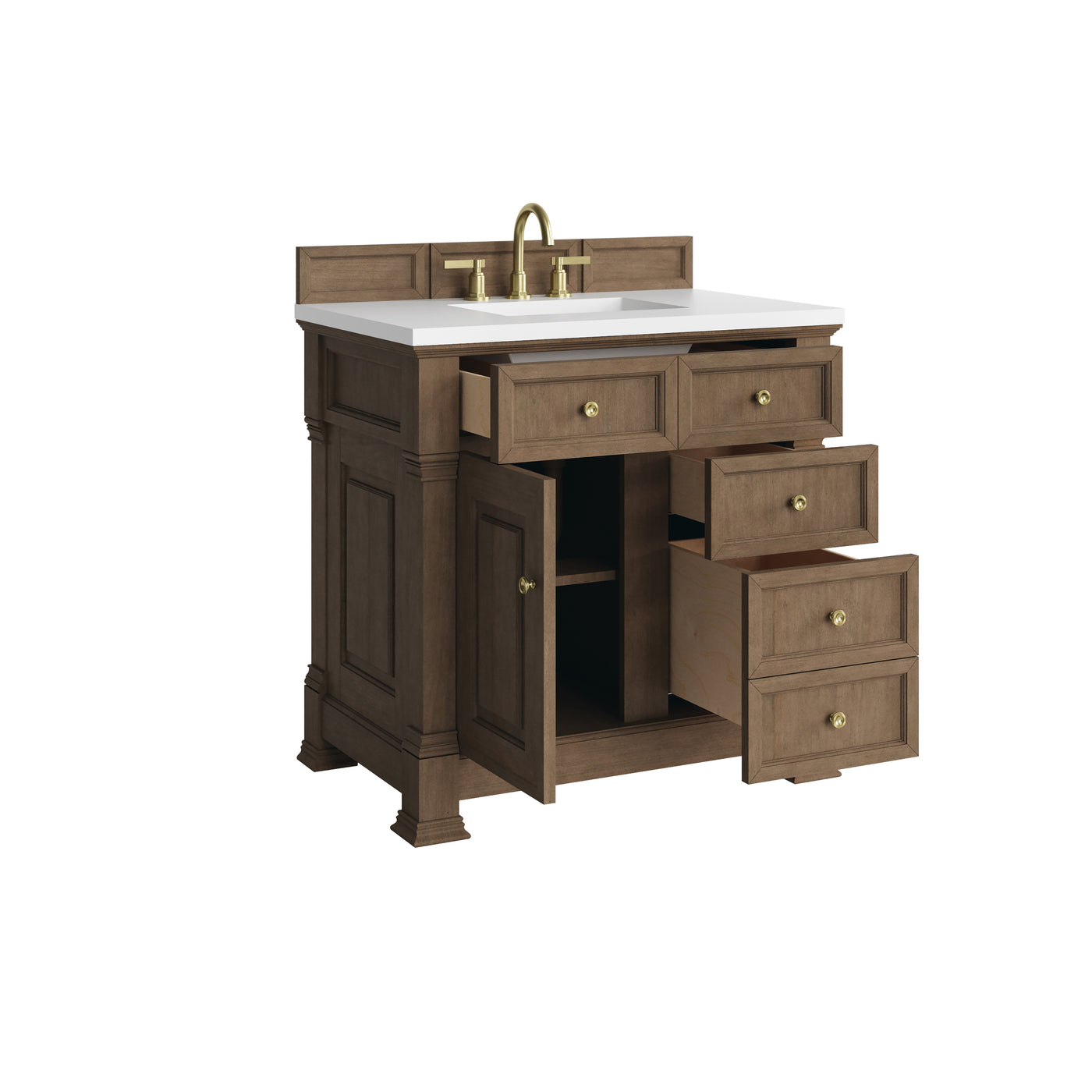 James Martin Brookfield 36" Single Bathroom Vanity, Pecan, view 28