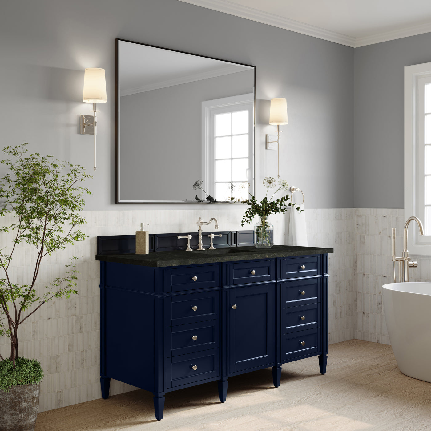 James Martin Brittany 60" Single Bathroom Vanity, Victory Blue, view 31