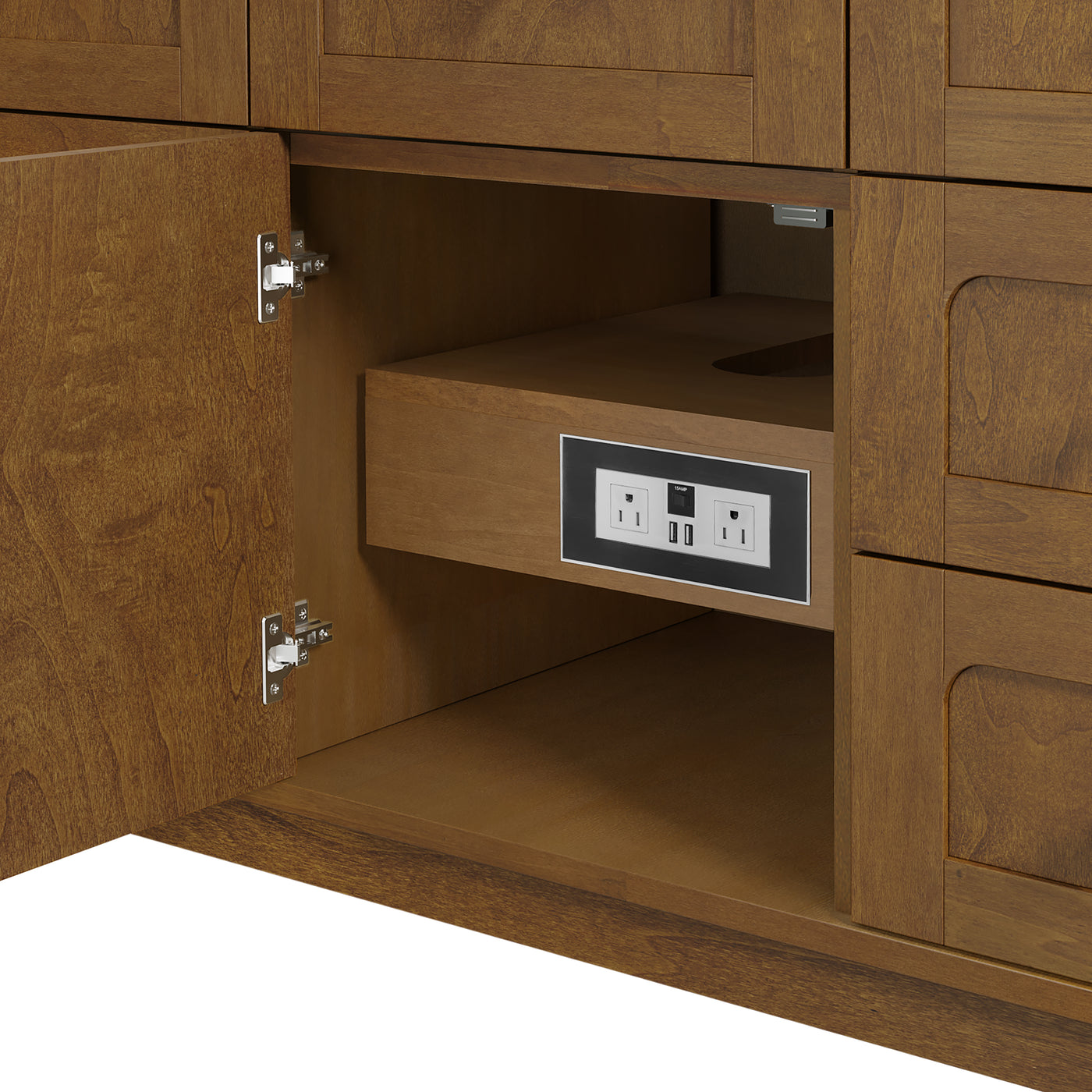 James Martin Laurent 48" Dual Mount Single Bathroom Vanity, Honey Oak, view 29