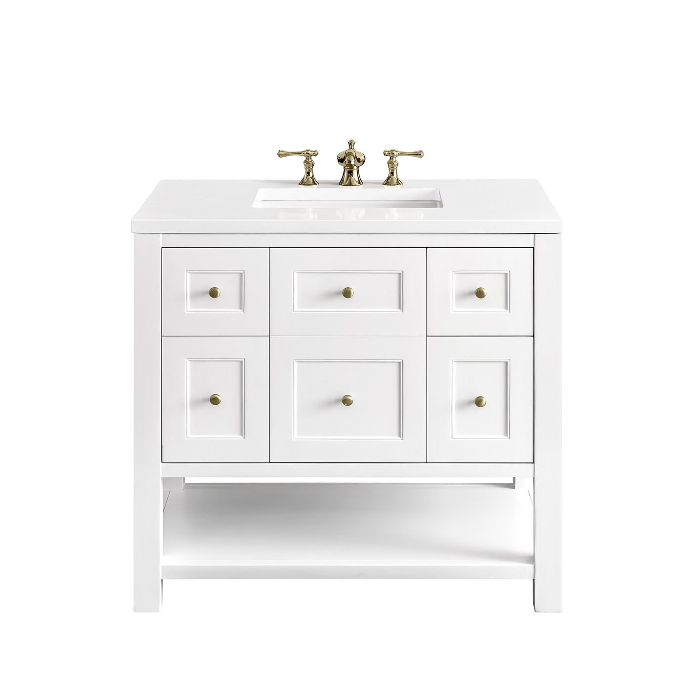 James Martin Breckenridge 36" Single Bathroom Vanity, Bright White, view 30