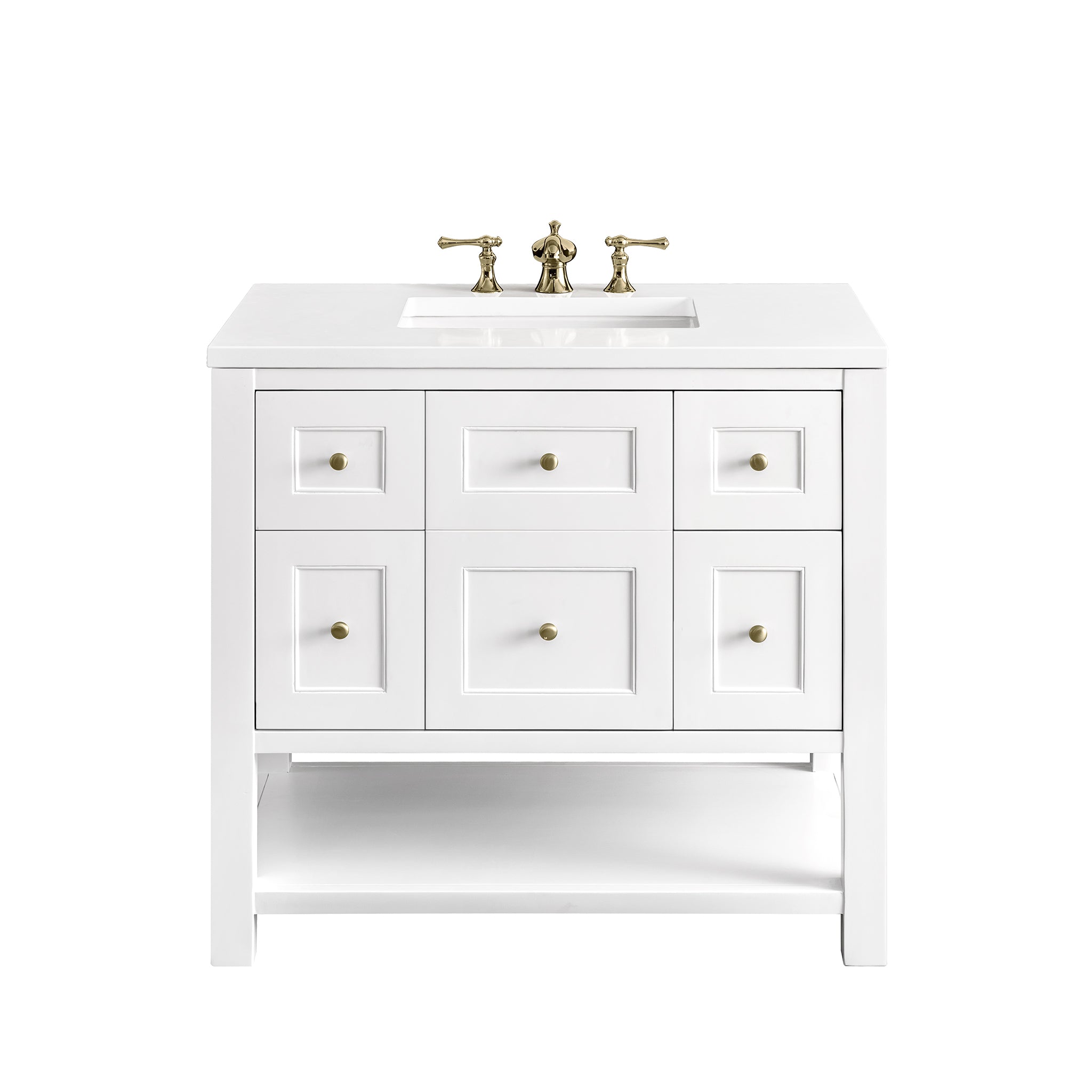 James Martin Breckenridge 36" Single Bathroom Vanity, Bright White, view 30
