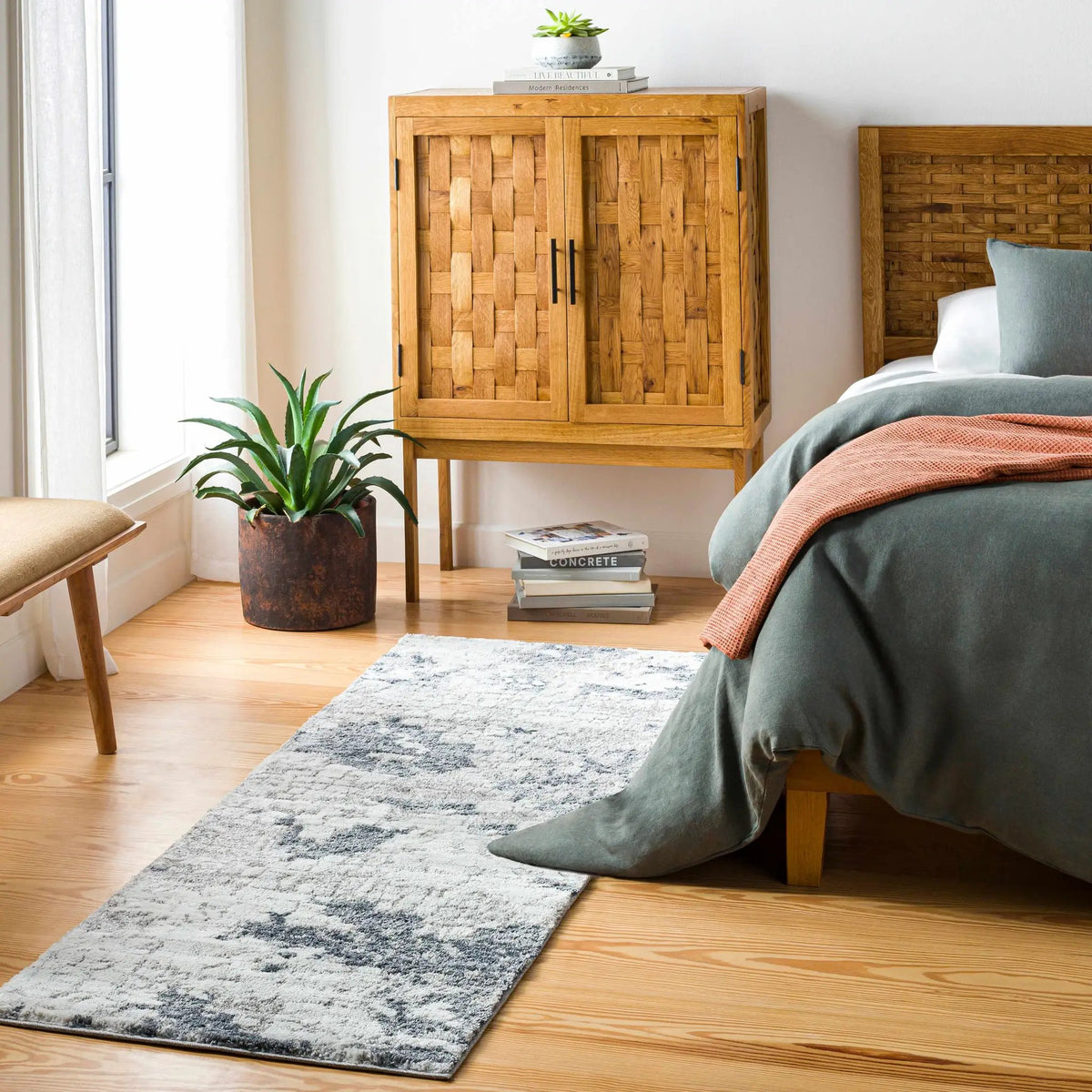 Fence Area Rug, installed in a room 3