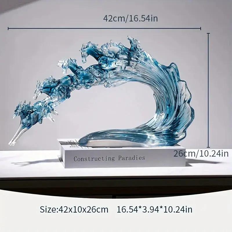 Feng Shui Horse - Dynamic Transparent Art Piece by House Of Avana