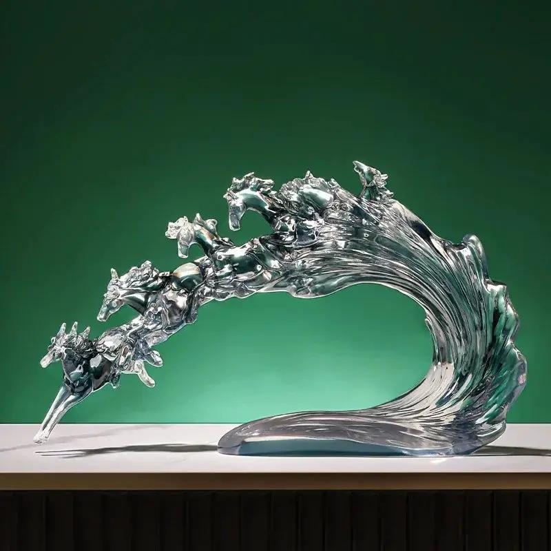Feng Shui Horse - Dynamic Transparent Art Piece by House Of Avana