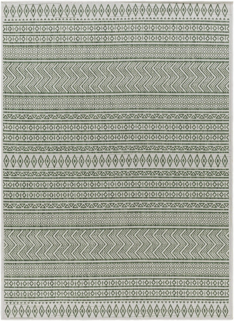 Madras Natural Gray Green All Over Performance Outdoor Area Rug by Boutique Rugs