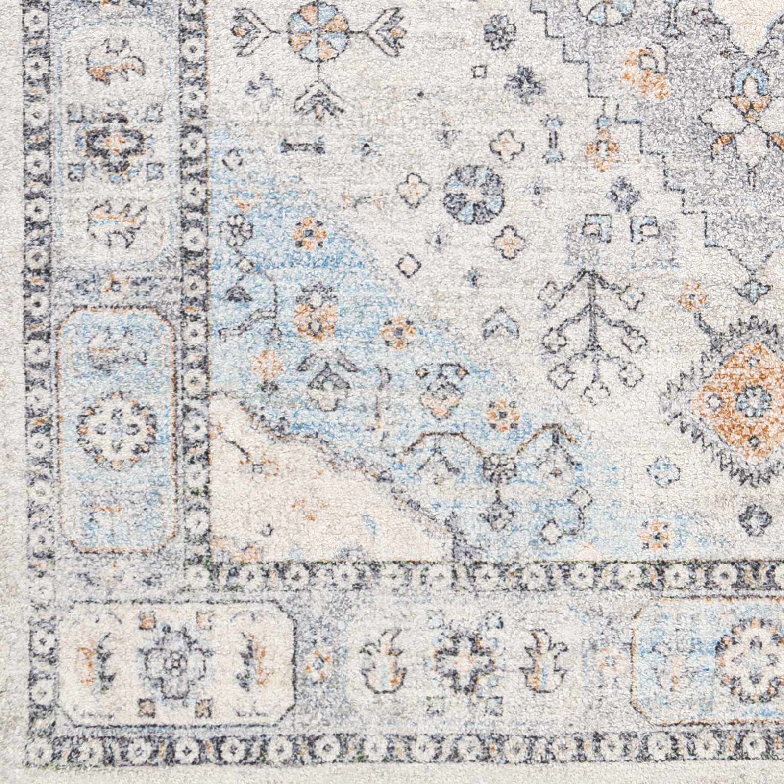 Fernhurst Distressed Beige Viscose&Cotton Rug - Clearance by Boutique Rugs