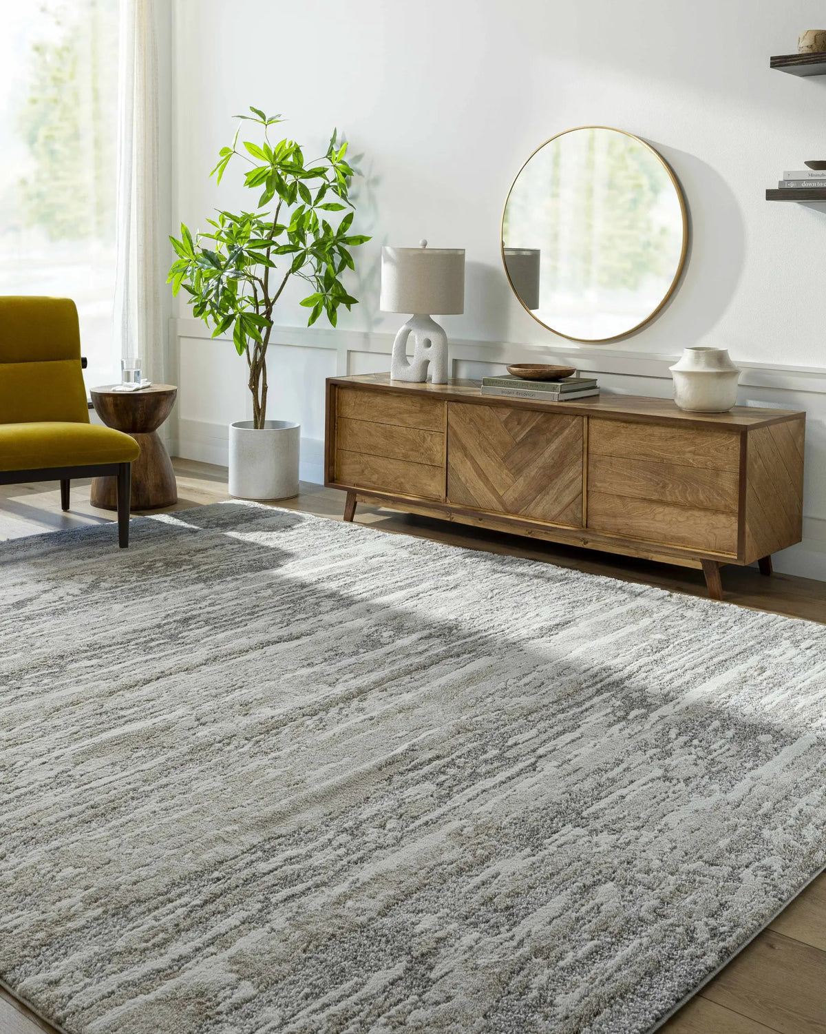 Ferrelview Area Rug, installed in a room