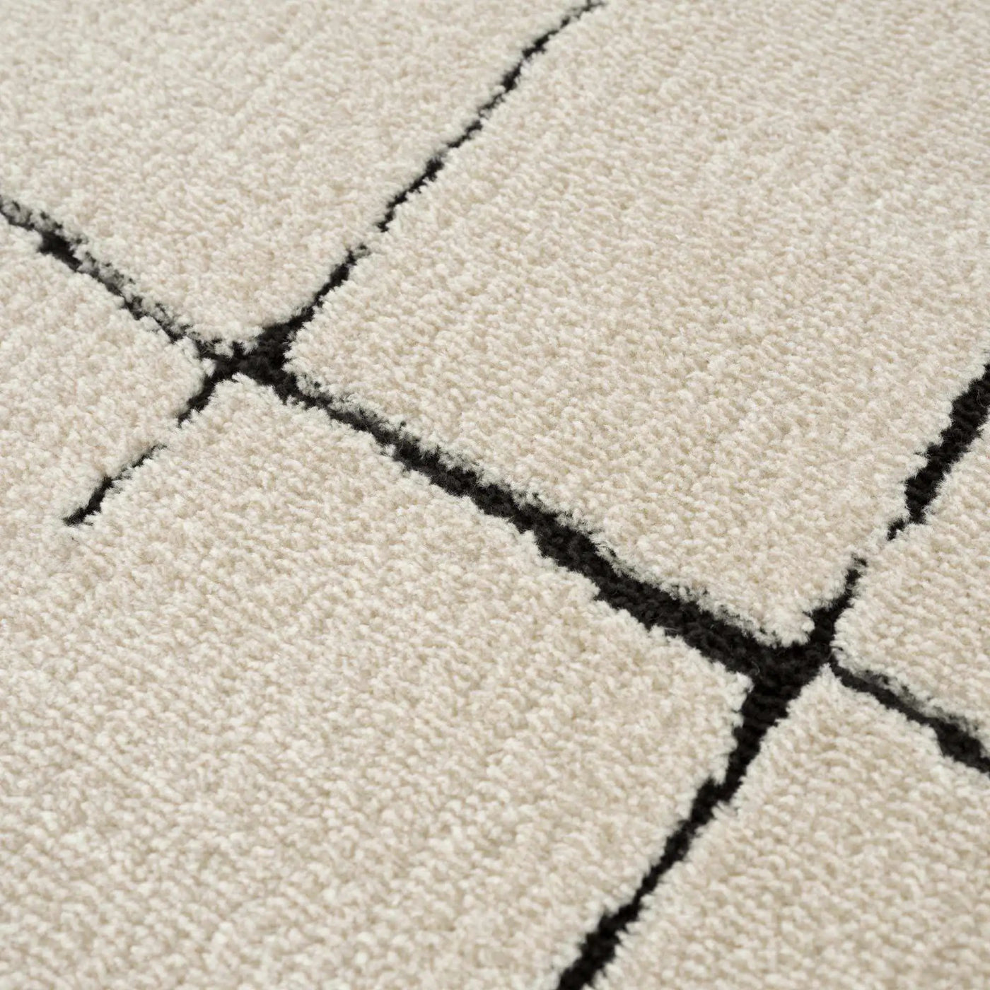 Koume Beige Maze Area Rug by Boutique Rugs