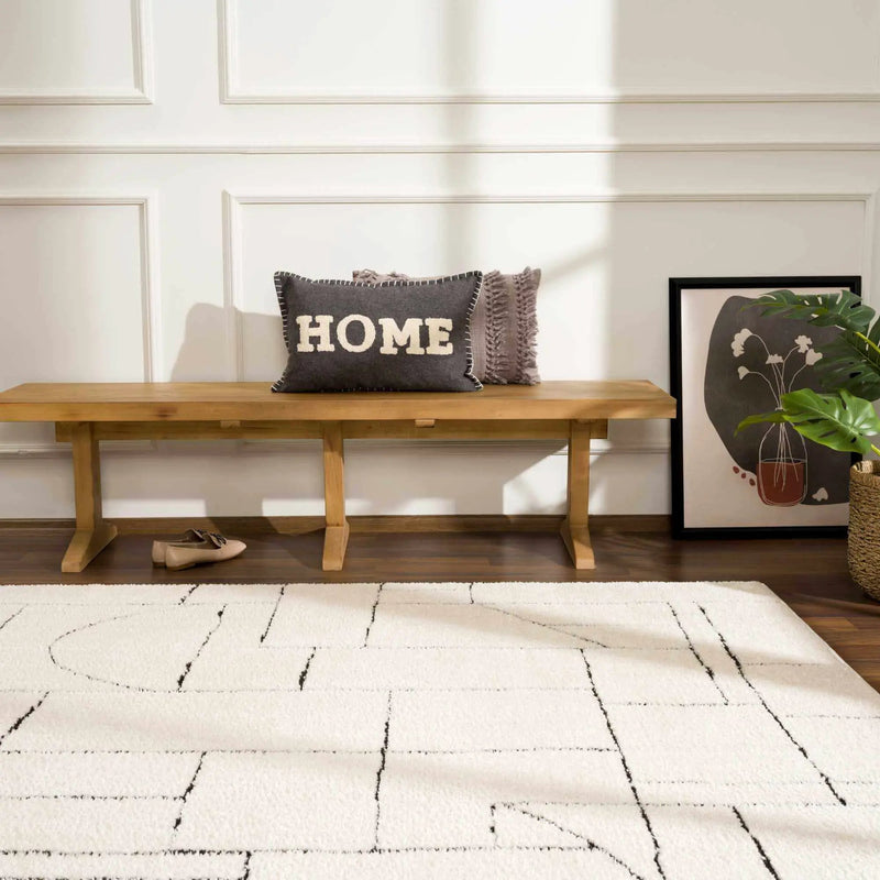 Keats Black & White Area Rug by Boutique Rugs