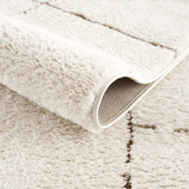 Koume Ivory & Brown Area Rug by Boutique Rugs