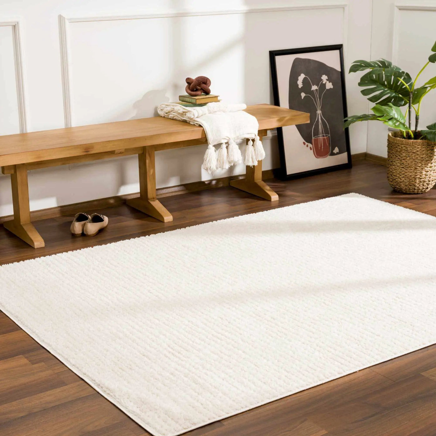 Keita Ivory Area Rug by Boutique Rugs