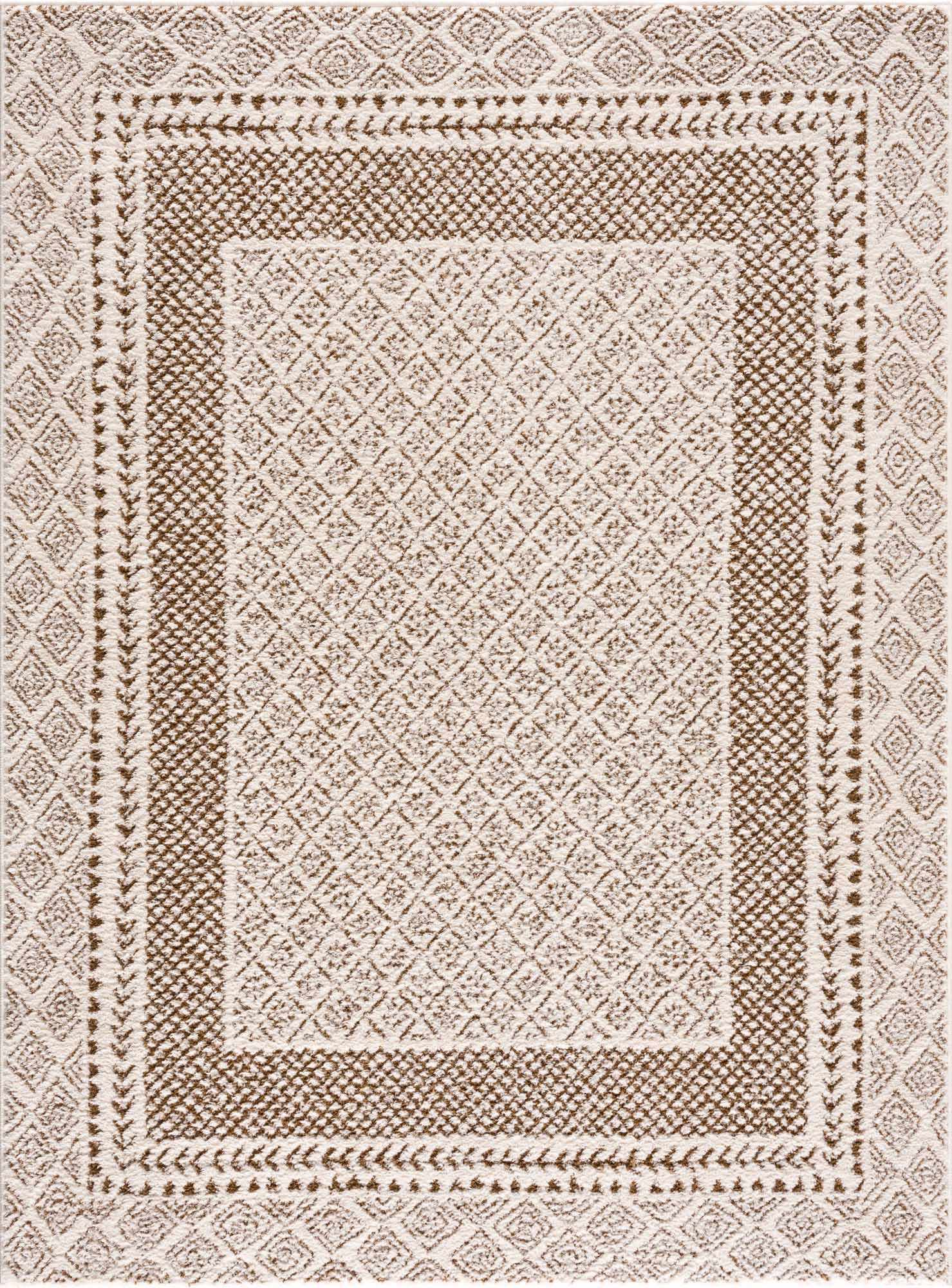 Julio Scandi Boho Area Rug - Brown by Boutique Rugs
