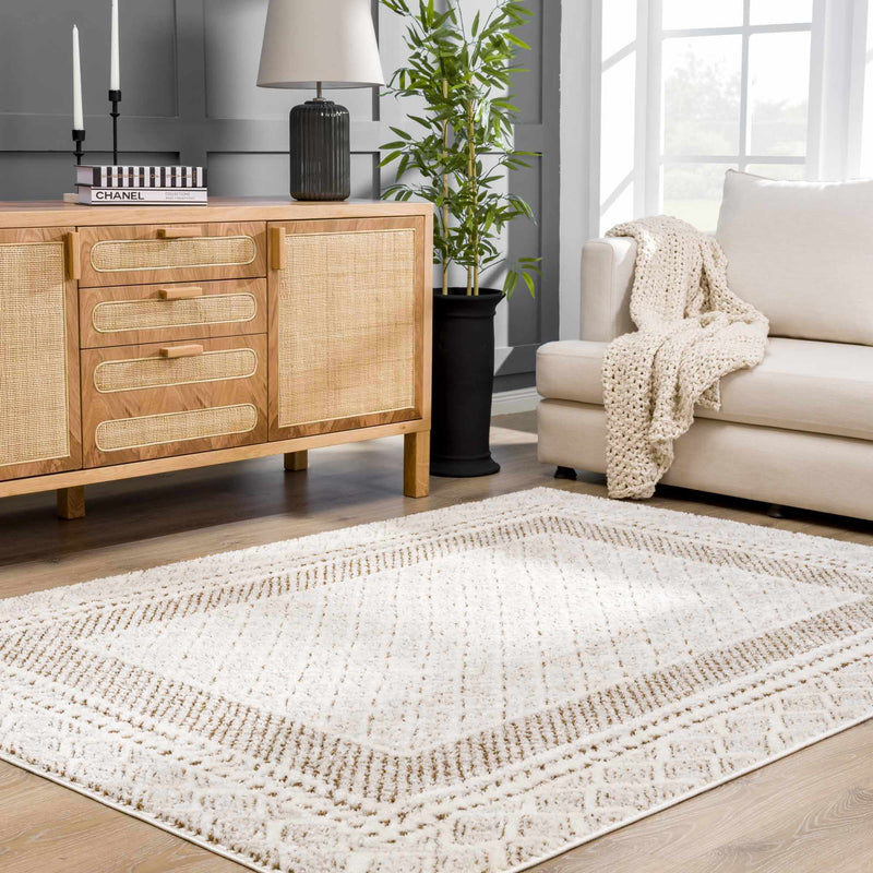 Julio Scandi Boho Area Rug - Brown by Boutique Rugs