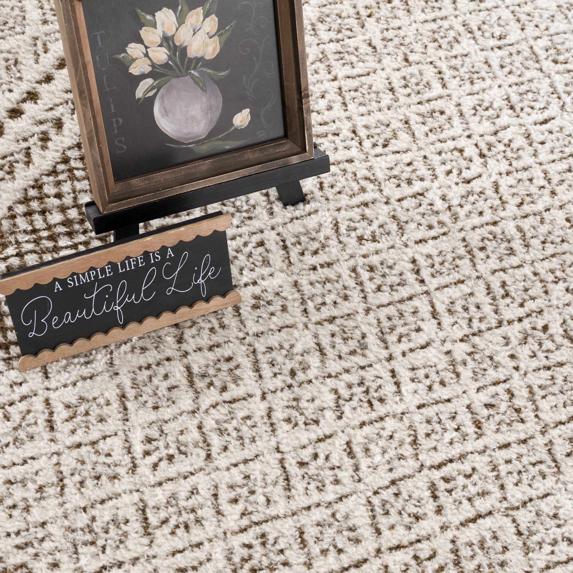 Julio Scandi Boho Area Rug - Brown by Boutique Rugs