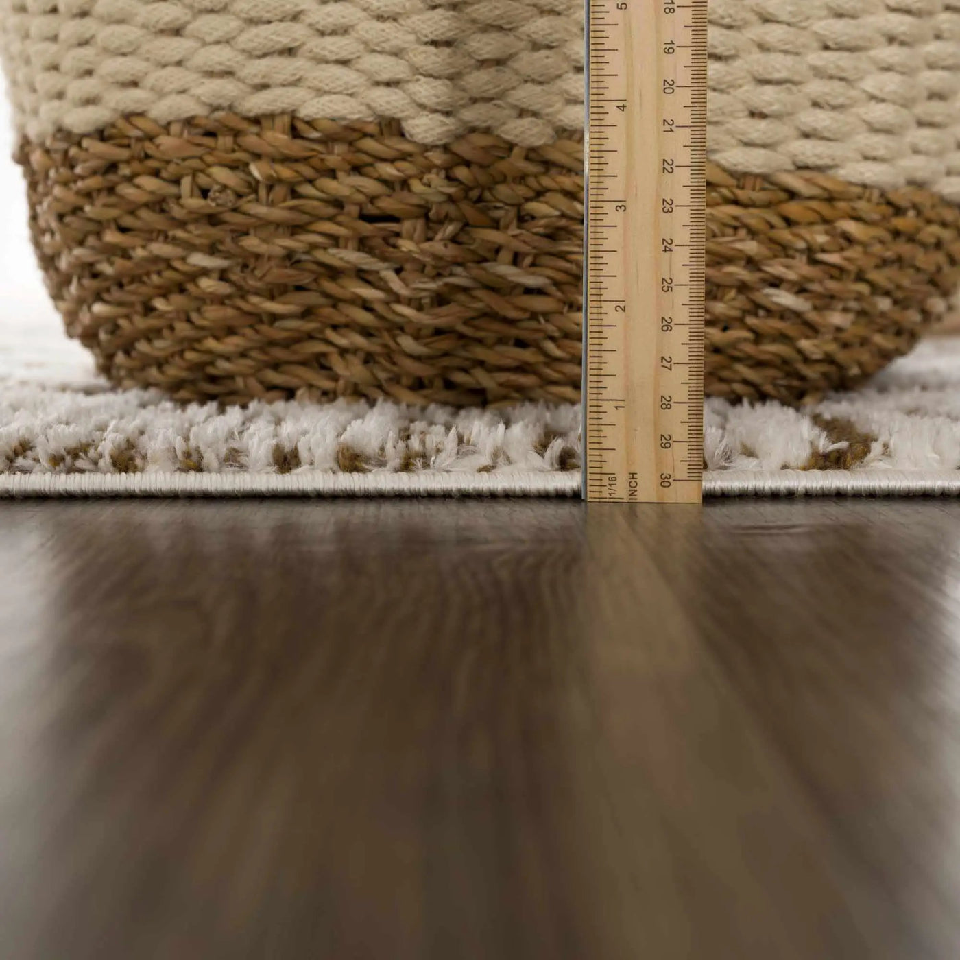 Leryn Brown Checkered Plush Rug by Boutique Rugs