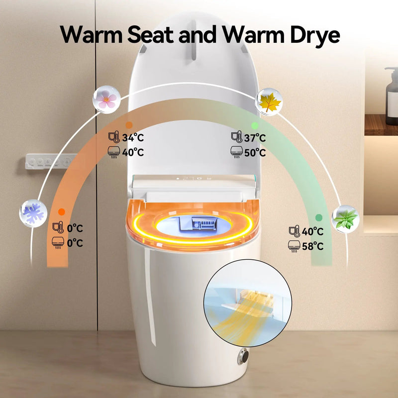 Unique Smart One-Piece Toilet with Bidet and Auto Seat by HouseOfZazla