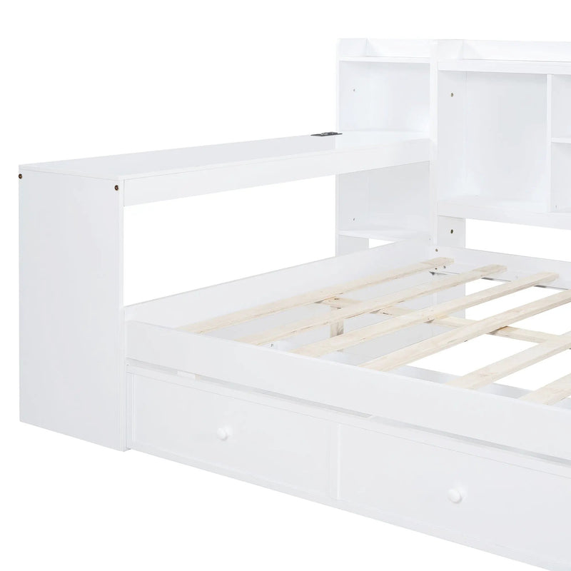 Daybed With 3 Drawers USB Ports And Desk by HouseOfZazla