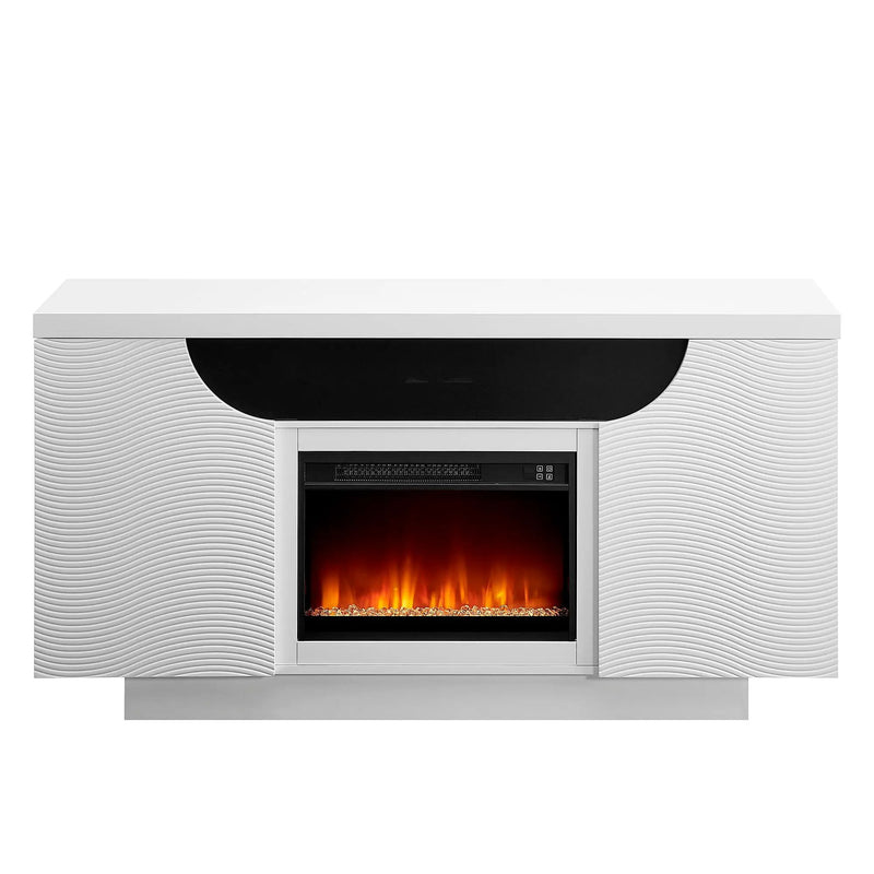 Alessia - Electric Fireplace With Multi Color LED And Flame Settings by Unique Piece Furniture