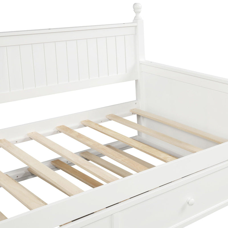 Twin Size Daybed & Twin Size Trundle - White by HouseOfZazla