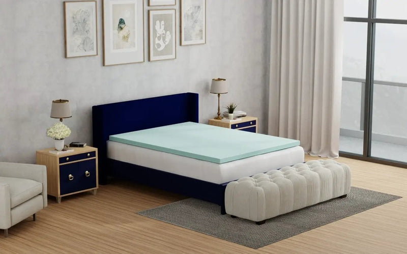 Omne Sleep Plush 3 Inch Queen Memory Foam Cooling Mattress Topper by HouseOfZazla