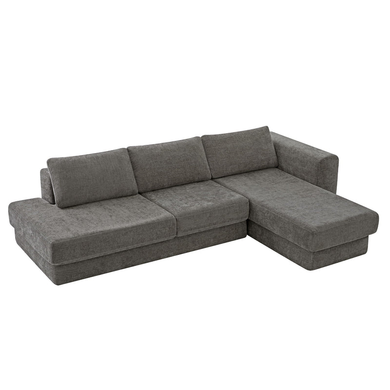 L-Shaped Modular Sofa With Double Layer Cushion by HouseOfZazla