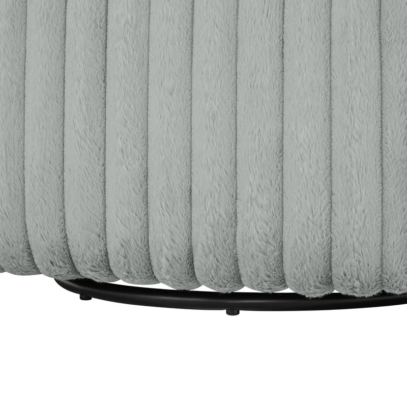 Alexa - Barrel Swivel Chair - Gray by HouseOfZazla