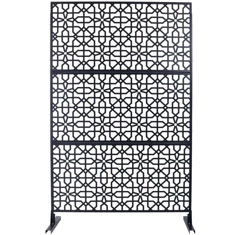 Outdoor & Indoor Metal Freestanding Decorative Privacy Screen by HouseOfZazla