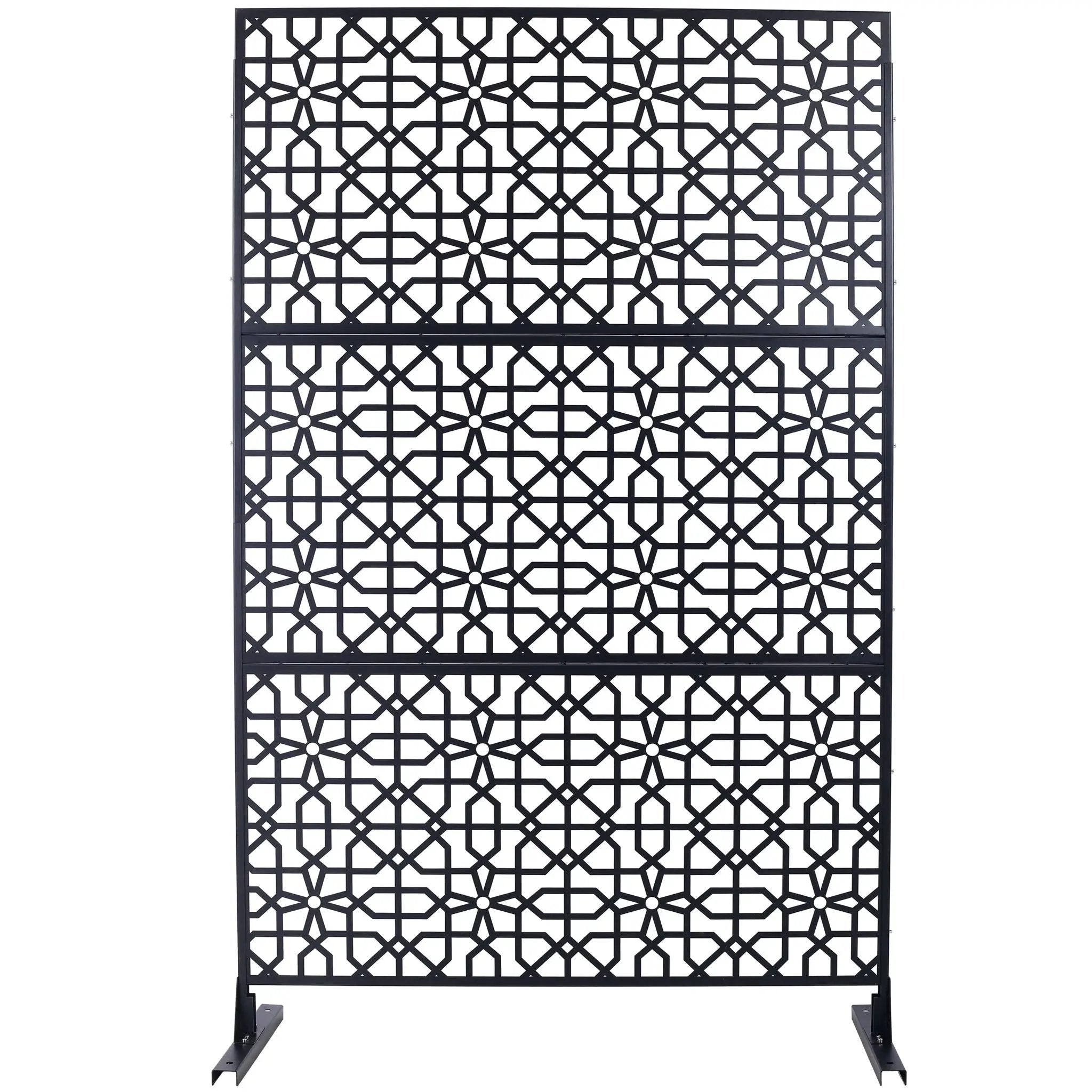 Outdoor & Indoor Metal Freestanding Decorative Privacy Screen by Unique Piece Furniture