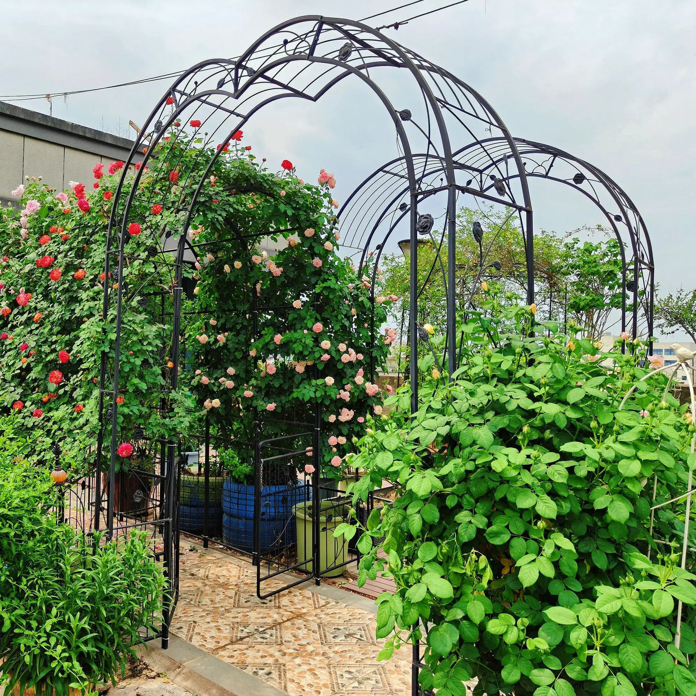 Metal Garden Arch Assemble Freely With 8 Styles Garden Arbor Trellis Climbing Plants Support Rose Arch by Unique Piece Furniture