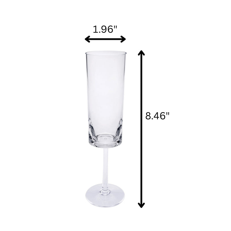 Oval Halo - Acrylic Champagne Flutes (Set of 4) by HouseOfZazla