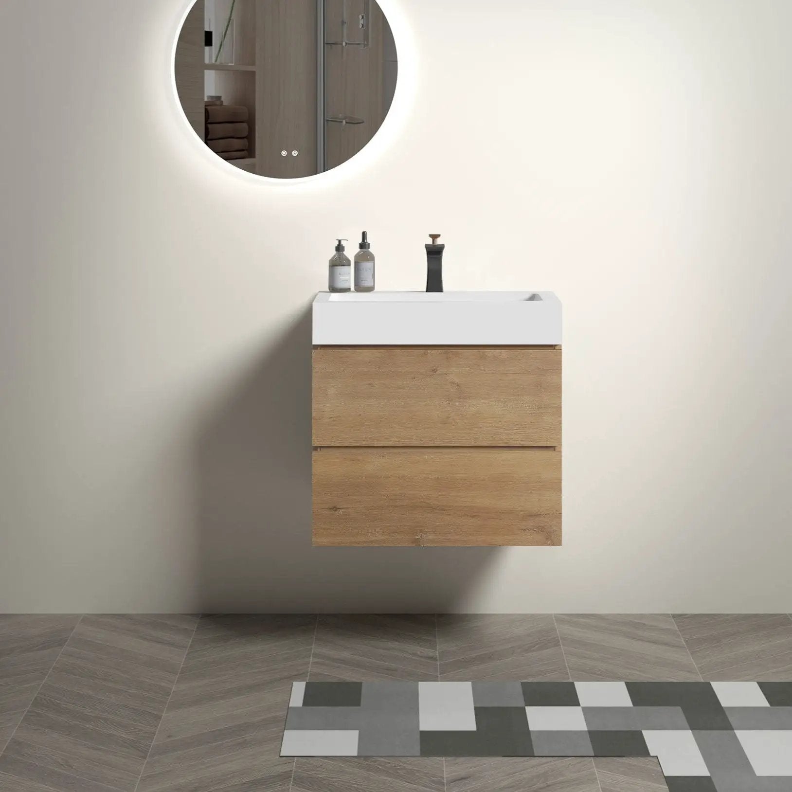 Alice - Bathroom Vanity With Sink, Large Storage Wall Mounted Floating Bathroom Vanity For Modern Bathroom by Unique Piece Furniture