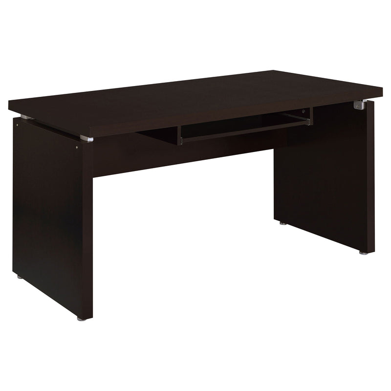 Ulloa - L Shaped Office Desk With Slide Out Keyboard Tray And Storage Drawers - Cappuccino by HouseOfZazla
