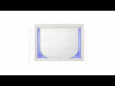 Tarian - Mirror With LED - Pearl White by Unique Piece Furniture