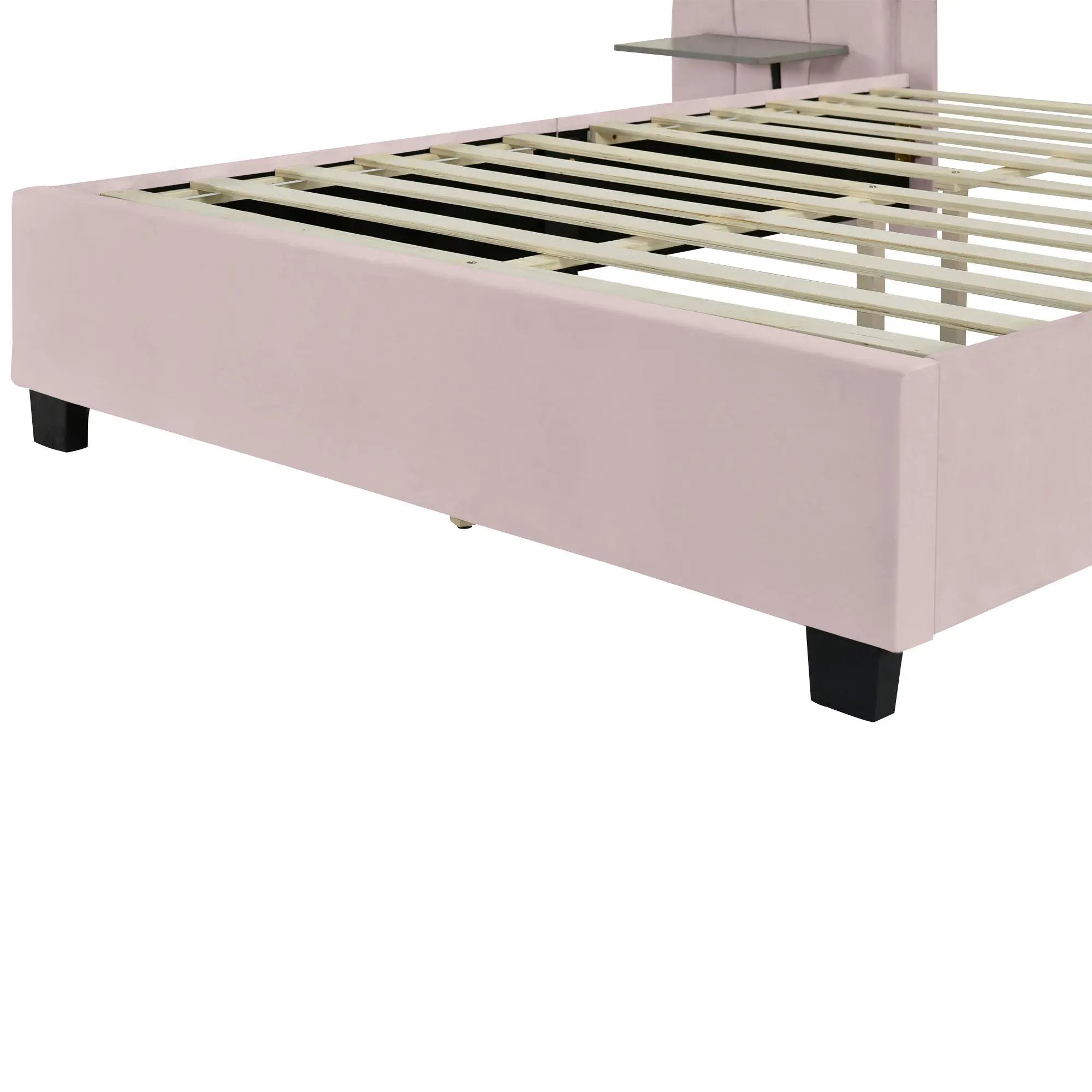 Upholstered Platform Bed With Big Headboard by HouseOfZazla