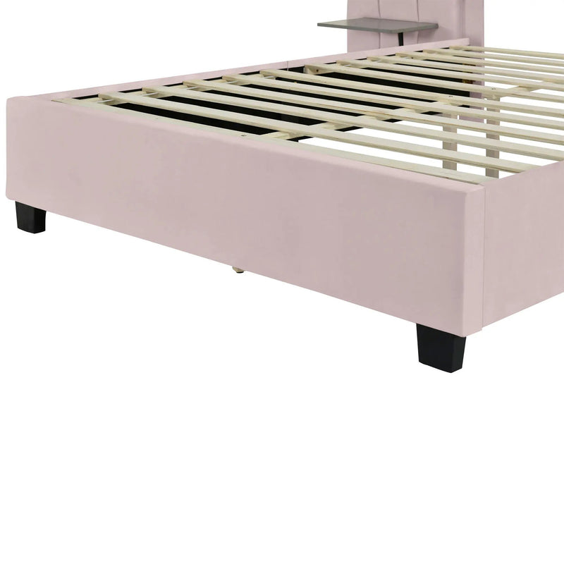 Upholstered Platform Bed With Big Headboard by HouseOfZazla