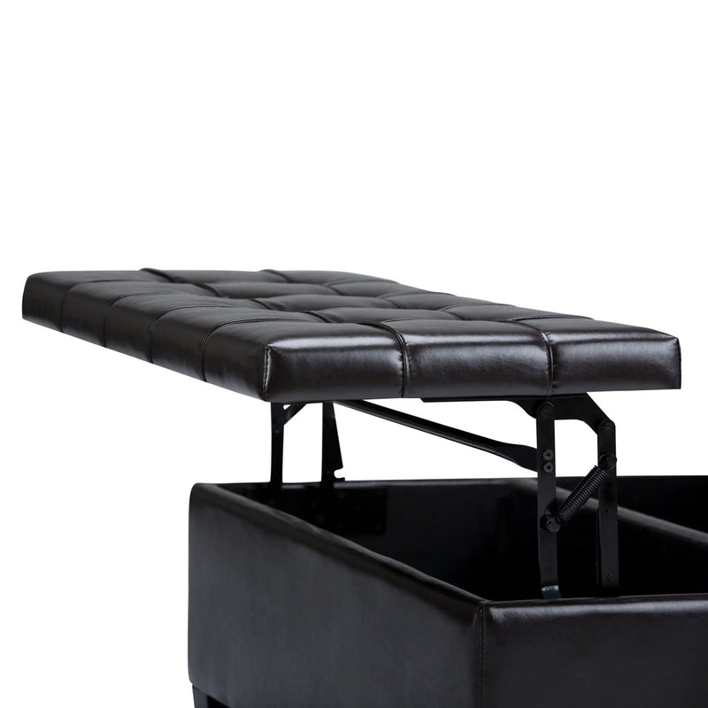 Harrison - Coffee Table Storage Ottoman - Tanners Brown by HouseOfZazla