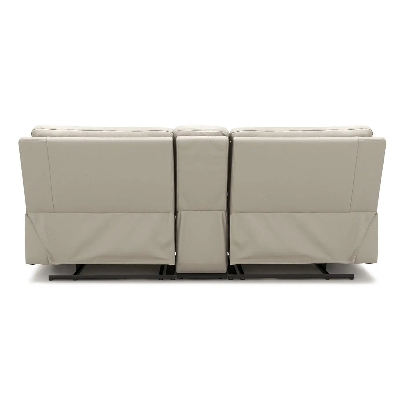 Malibu - Modern Power Motion 3 Piece Reclining Loveseat Sofa With Cup Holders - Cream Taupe Beige by Unique Piece Furniture