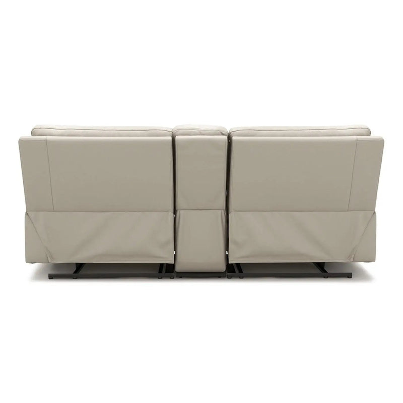 Malibu - Modern Power Motion 3 Piece Reclining Loveseat Sofa With Cup Holders - Cream Taupe Beige by HouseOfZazla